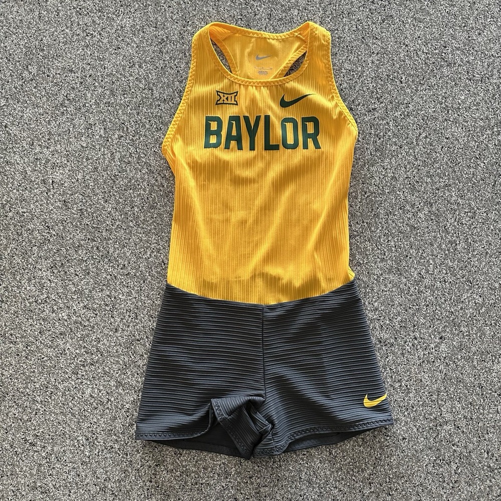 Nike Pro Elite Baylor Bears Speedsuit Womens Size‎ S Made In USA Track Singlet